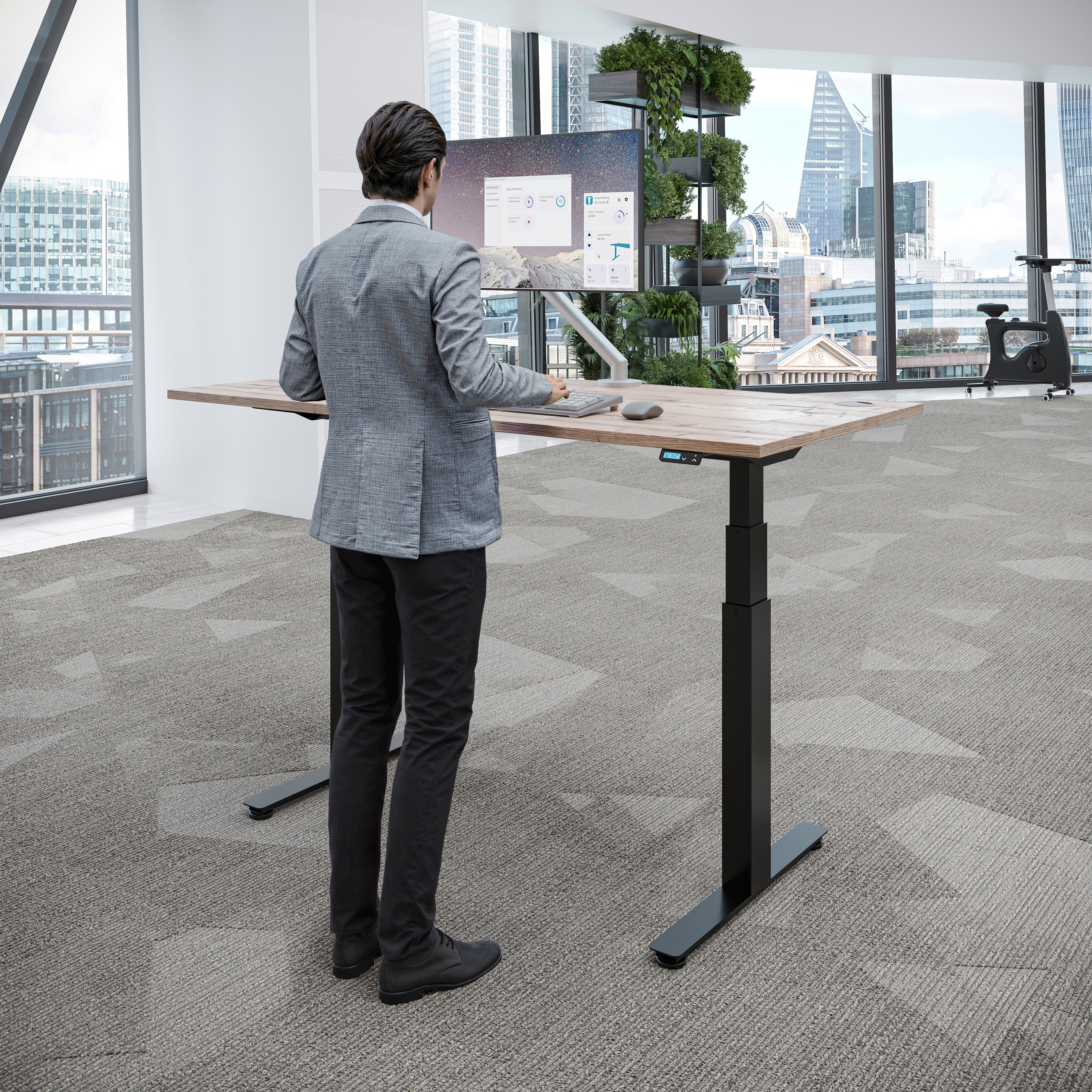 ACTIVE 2+ Dual Motor Electric Standing Desk 120x80cm