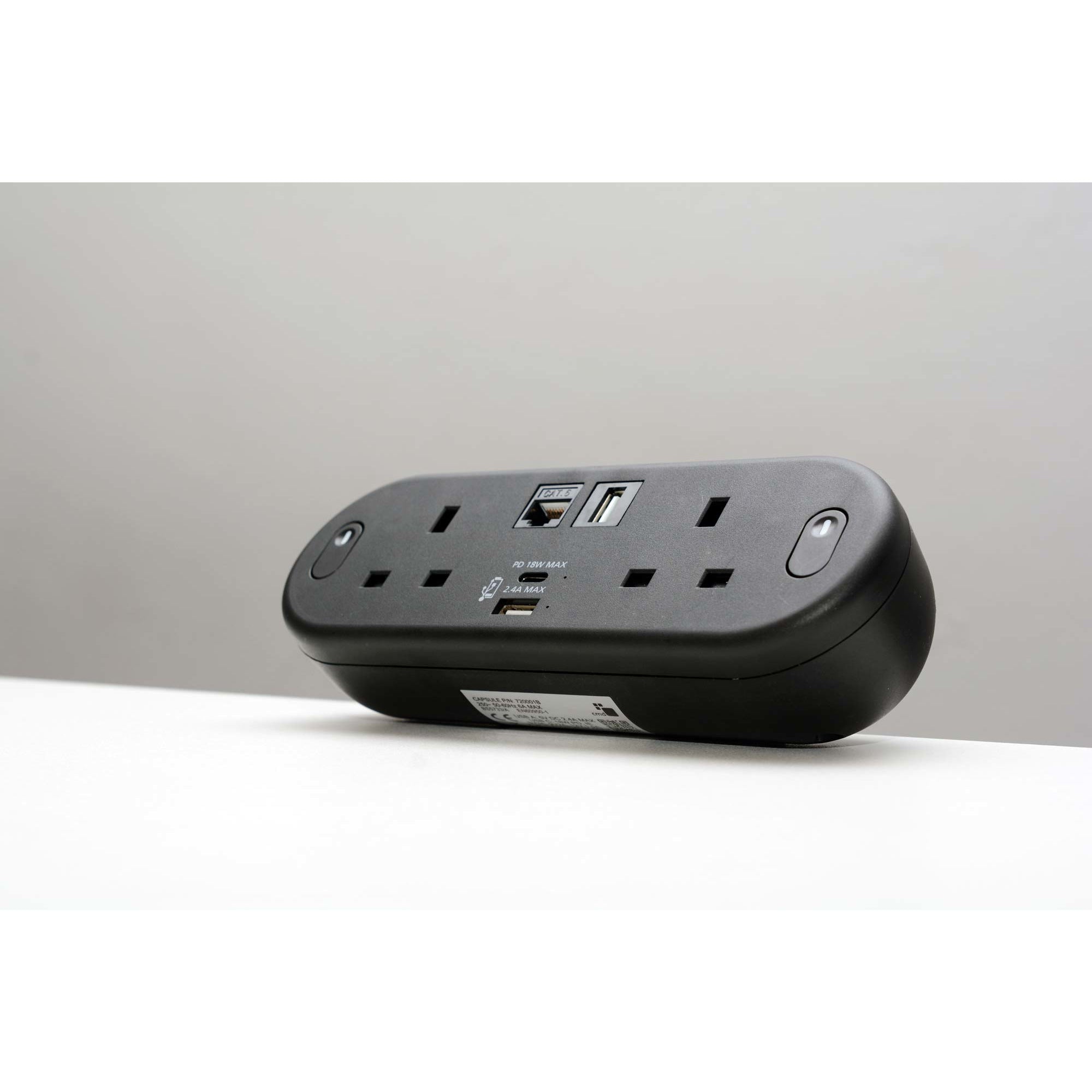 Capsule on desk power module with USB charging - UK Ergonomics